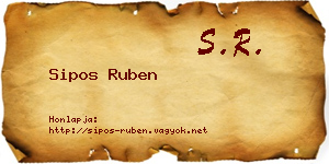 Sipos Ruben névjegykártya