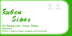 ruben sipos business card